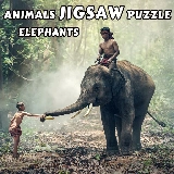 Animals Jigsaw Puzzle Elephants