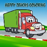 Happy Trucks Coloring